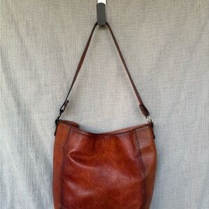 Classic Brown Leather Hobo Bag